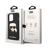 Karl Lagerfeld KLHMP14LSLKHBK iPhone 14 Pro 6.1 &quot;hardcase black / black Silicone Karl`s Head Magsafe, Karl Lagerfeld