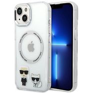 Karl Lagerfeld KLHMP14MHKCT iPhone 14 Plus 6.7 &quot;hardcase transparent / transparent Karl &amp; Choupette Aluminum Magsafe, Karl Lagerfeld