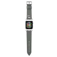 Karl Lagerfeld KLAWLOKHG Apple Watch Strap 42/44 / 45mm silver / silver strap Saffiano Karl Heads, Karl Lagerfeld