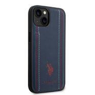 US Polo USHCP14MPFAV iPhone 14 Plus 6.7&quot; navy/navy blue Leather Stitch, U.S. Polo Assn.