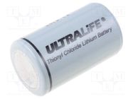 Battery: lithium; 1/2AA; 3.6V; 1200mAh; non-rechargeable ULTRALIFE