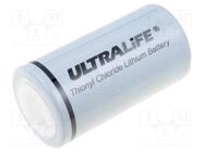 Battery: lithium; C; 3.6V; 9000mAh; non-rechargeable; Ø26.2x50mm ULTRALIFE