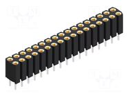 Connector: pin strips; socket; female; PIN: 34; THT; 3A; 150V; BL 6 FISCHER ELEKTRONIK