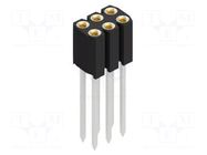 Connector: pin strips; socket; female; PIN: 6; BL 10; 3A; 150V; THT FISCHER ELEKTRONIK