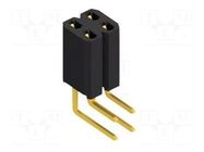 Connector: pin strips; socket; female; PIN: 4; BL 4; 3A; 125V; THT FISCHER ELEKTRONIK
