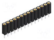 Connector: pin strips; socket; female; PIN: 14; BL 5; 3A; 150V; THT FISCHER ELEKTRONIK