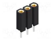 Connector: pin strips; socket; female; PIN: 3; BL 5; 3A; 150V; THT FISCHER ELEKTRONIK
