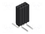 Connector: pin strips; socket; female; PIN: 4; SMT; 1.5A; 125V; 1x4 FISCHER ELEKTRONIK