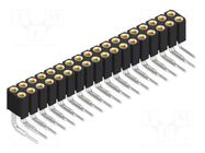 Connector: pin strips; socket; female; PIN: 36; THT; 2.5A; 100V; 2mm FISCHER ELEKTRONIK