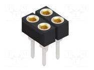 Connector: pin strips; socket; female; PIN: 4; MK 221; 3A; 150V; THT FISCHER ELEKTRONIK