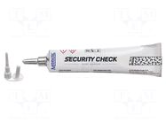 Paint; blue (bright); SECURITY CHECK ORIGINAL; 20÷70°C MARKAL