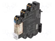 Relay: interface; DPDT; Ucntrl: 24VDC; 8A; for DIN rail mounting WEIDMÜLLER