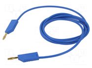 Test lead; 60VDC; 30VAC; 32A; Len: 2m; blue; Cond.cross sec: 2.5mm2 HIRSCHMANN T&M