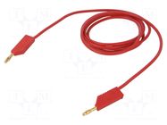 Test lead; 60VDC; 30VAC; 32A; Len: 2m; red; Cond.cross sec: 2.5mm2 HIRSCHMANN T&M