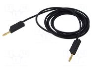 Test lead; 60VDC; 30VAC; 32A; Len: 2m; black; Cond.cross sec: 2.5mm2 HIRSCHMANN T&M