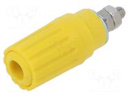 Connector: 4mm banana; socket; 30VAC; 60VDC; 25A; yellow; M4 HIRSCHMANN T&M