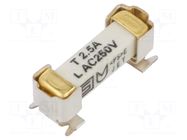 Fuse: fuse; 2.5A; 250VAC; 125VDC; time-lag; ceramic; 4.2x11.1mm; SMD SCHURTER