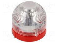 Signaller: lighting; flashing light; red; Sonos; 10÷60VDC; IP21 KLAXON SIGNALS