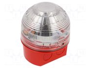 Signaller: lighting; flashing light; red; Sonos; 10÷60VDC; IP65 KLAXON SIGNALS