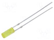 LED; yellow; 3mm; 150÷220mcd; 110°; Front: flat; 2.1÷2.6VDC; 78mW OPTOSUPPLY