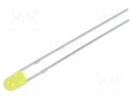 LED; yellow; 3mm; 220÷330mcd; 40°; Front: convex; 2.1÷2.6VDC; 78mW OPTOSUPPLY