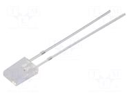 LED; blue,yellow; rectangular; 2x5x7mm; bipolar; 120°; Front: flat OPTOSUPPLY