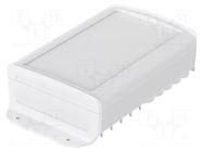 Enclosure: desktop; BoVersa; X: 120mm; Y: 216mm; Z: 55mm; white BOPLA