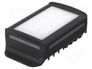 Enclosure: desktop; BoVersa; X: 88mm; Y: 162mm; Z: 45mm; black BOPLA