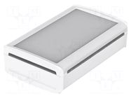 Enclosure: desktop; BoVersa; X: 140mm; Y: 210mm; Z: 63mm; white BOPLA