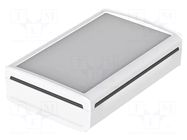 Enclosure: desktop; BoVersa; X: 185mm; Y: 275mm; Z: 73mm; white BOPLA