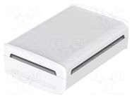 Enclosure: desktop; BoVersa; X: 88mm; Y: 125mm; Z: 42mm; white BOPLA