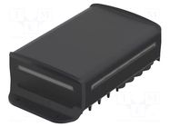 Enclosure: desktop; BoVersa; X: 88mm; Y: 162mm; Z: 45mm; black BOPLA