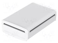 Enclosure: desktop; BoVersa; X: 140mm; Y: 210mm; Z: 63mm; white BOPLA