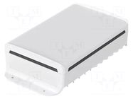 Enclosure: desktop; BoVersa; X: 140mm; Y: 258mm; Z: 66mm; white BOPLA