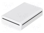 Enclosure: desktop; BoVersa; X: 185mm; Y: 275mm; Z: 73mm; white BOPLA