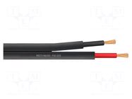 Wire: loudspeaker cable; 2x2.5mm2; stranded; Cu; black; -30÷75°C REDS MUSIC