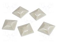 Holder; self-adhesive; ABS; natural; Tie width: max.14.3mm; L: 40mm LOGILINK