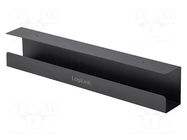 Cable box; black; W: 114mm; L: 600mm; steel; H: 76mm LOGILINK
