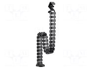 Wiring duct; flexible; black; W: 129mm; L: 1347mm LOGILINK