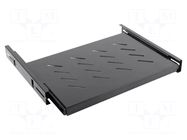 Shelf; 1U; black; Standard: 19" LANBERG