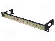 Mounting rail; 1U; black; Standard: 19" LANBERG