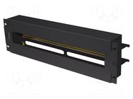 Voltage distribution panel; 3U; black; Standard: 19" LANBERG