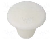 Stopper; H: 7mm; push-in; Flange dia: 11mm; white; Ømount.hole: 6mm ESSENTRA