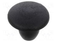 Stopper; H: 7mm; push-in; Flange dia: 11mm; black; Ømount.hole: 6mm ESSENTRA