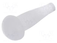 Stopper; H: 3.5mm; push-in; Flange dia: 3.5mm; white; 055002200003 ESSENTRA