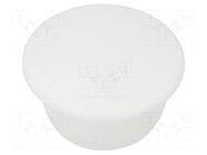 Stopper; H: 8.5mm; push-in; Flange dia: 19mm; white; 054154911303 ESSENTRA