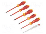 Kit: screwdrivers; insulated; Phillips,slot; ERGONIC®; 7pcs. FELO