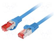 Patch cord; RJ45 plug,both sides; S/FTP; 6; stranded; Cu; LSZH LANBERG