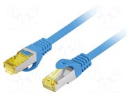 Patch cord; RJ45 plug,both sides; S/FTP; 6a; stranded; Cu; LSZH LANBERG