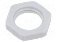 Nut; M16; 22mm; light grey; Thread: metric; Pitch: 1.5; KMK-PA-OB HELUKABEL